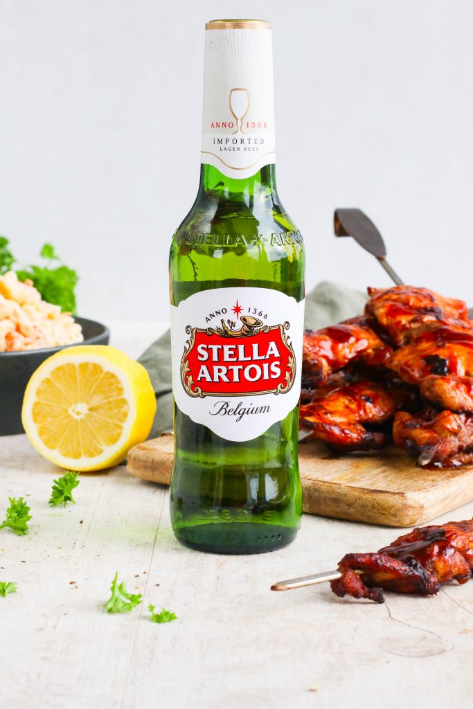 stella artois með grillmatnum