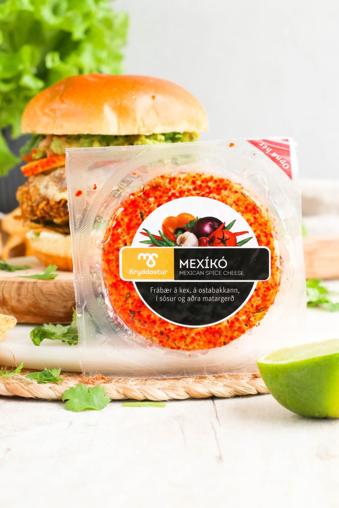 Mexíkó ostur á borgarann