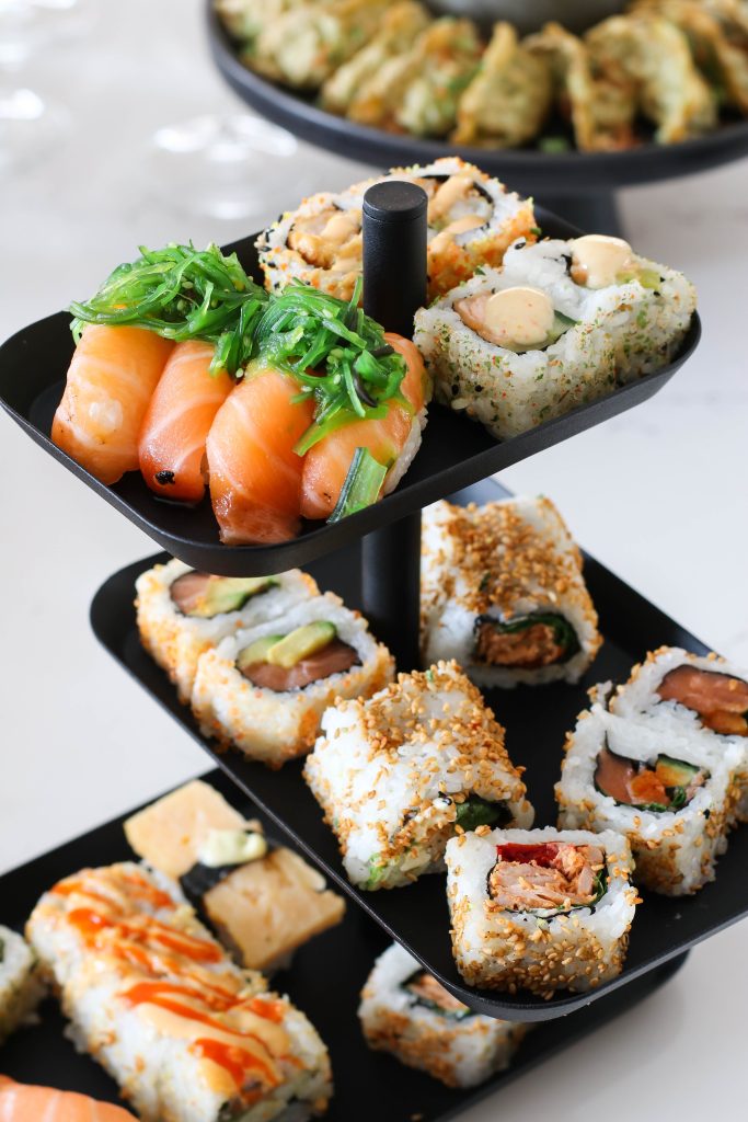 sushi í veislu