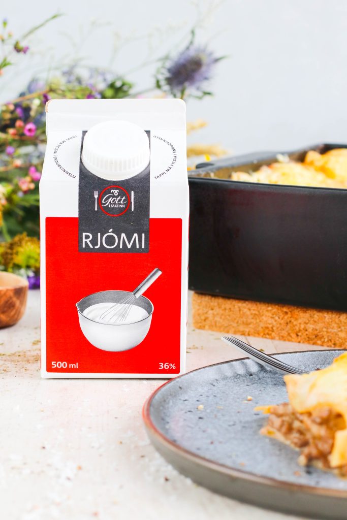 lasagna með rjóma
