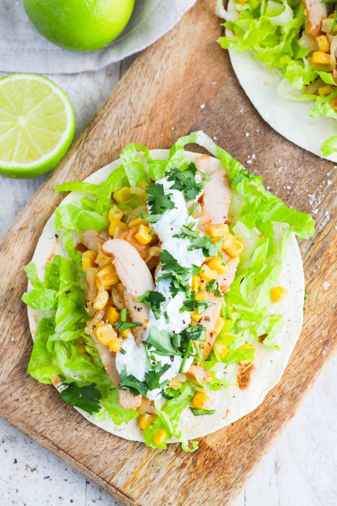 taco með kjúklingi
