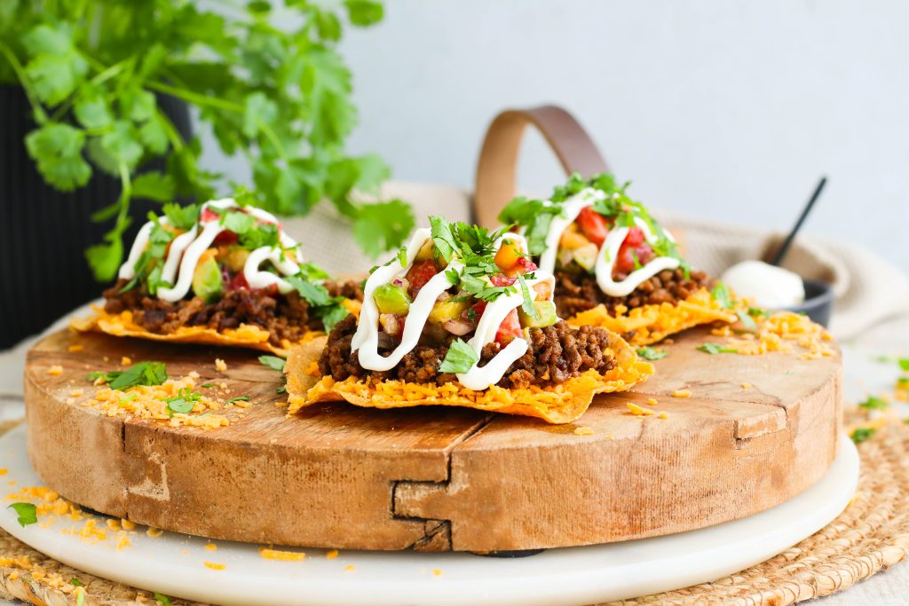 Taco með hakki