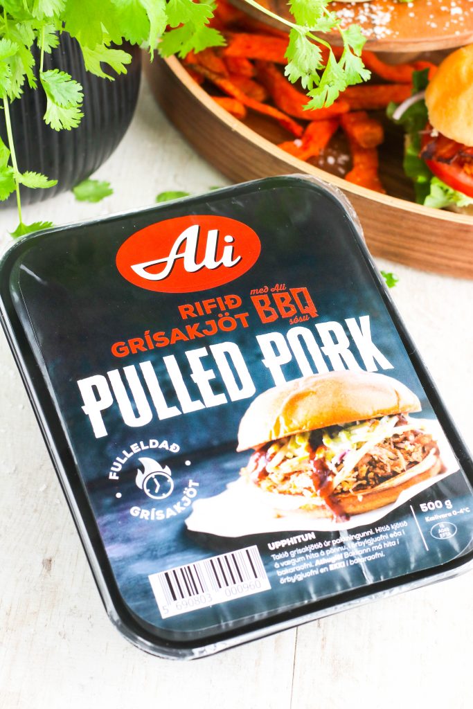 Pulled pork hamborgarar