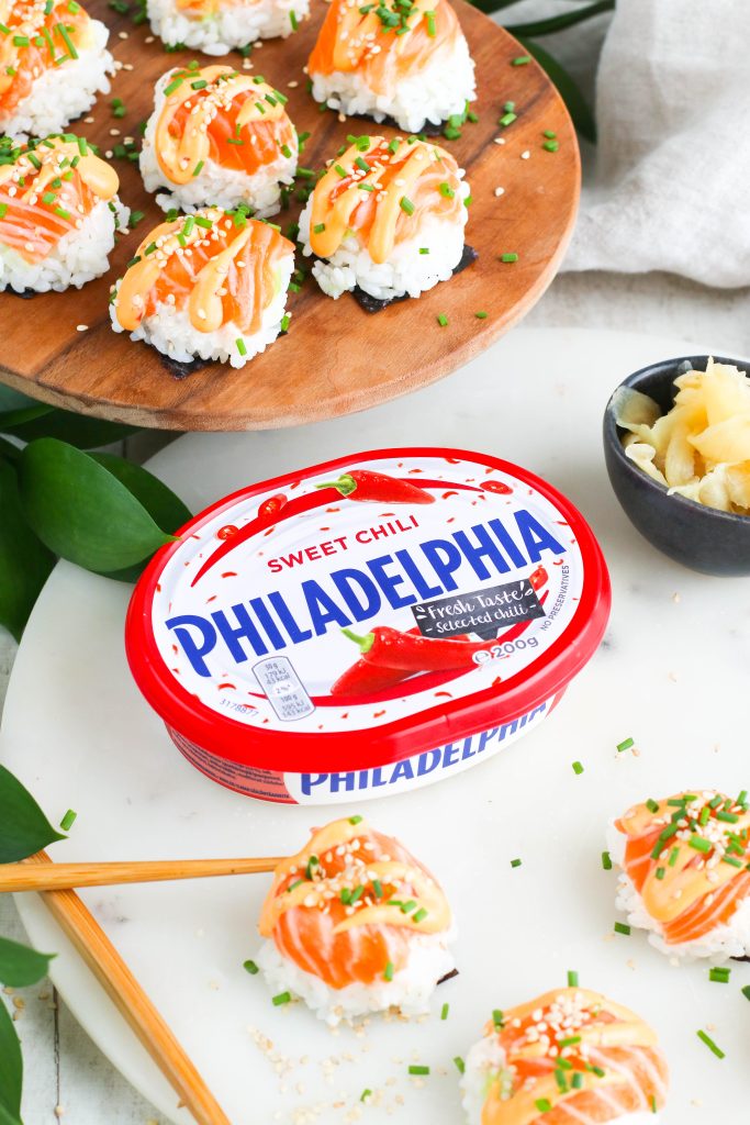 sushi með rjómaosti