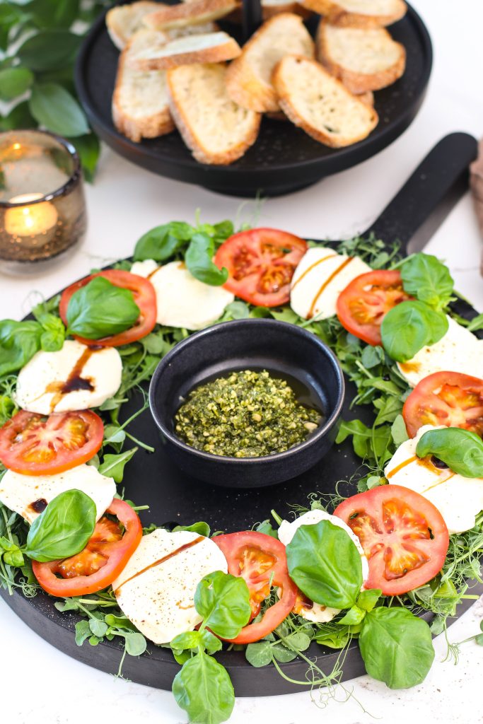 mozzarella og tómatar