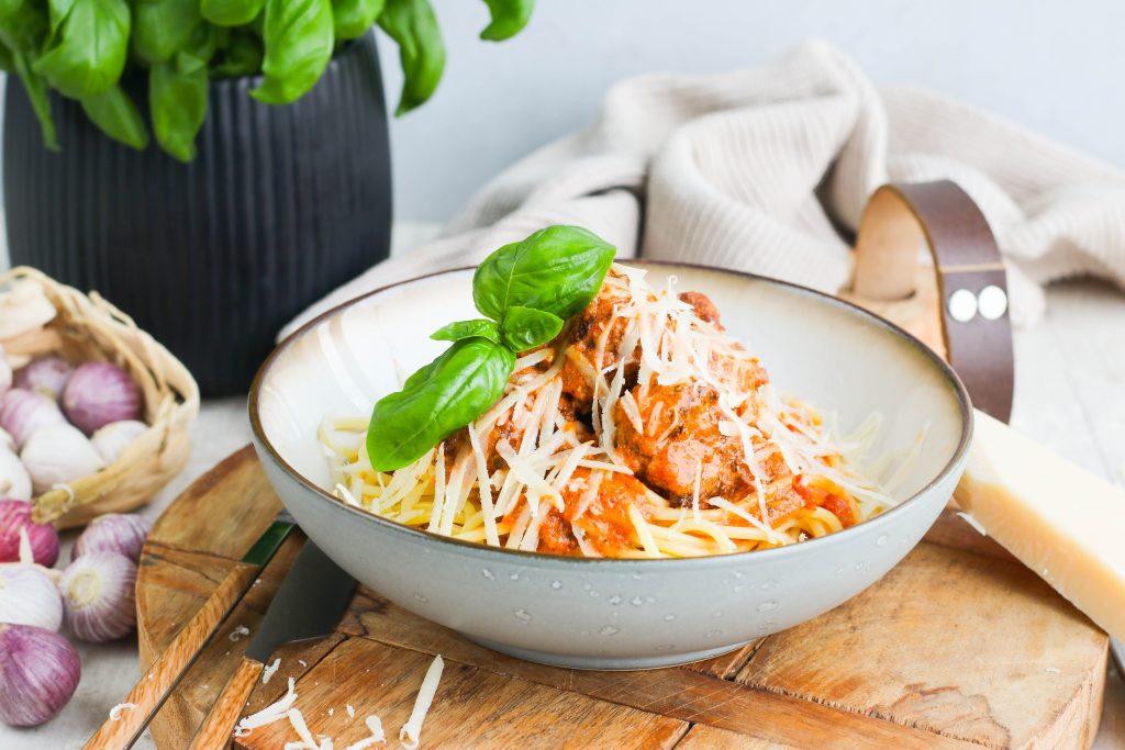 hakkbollur og spaghetti
