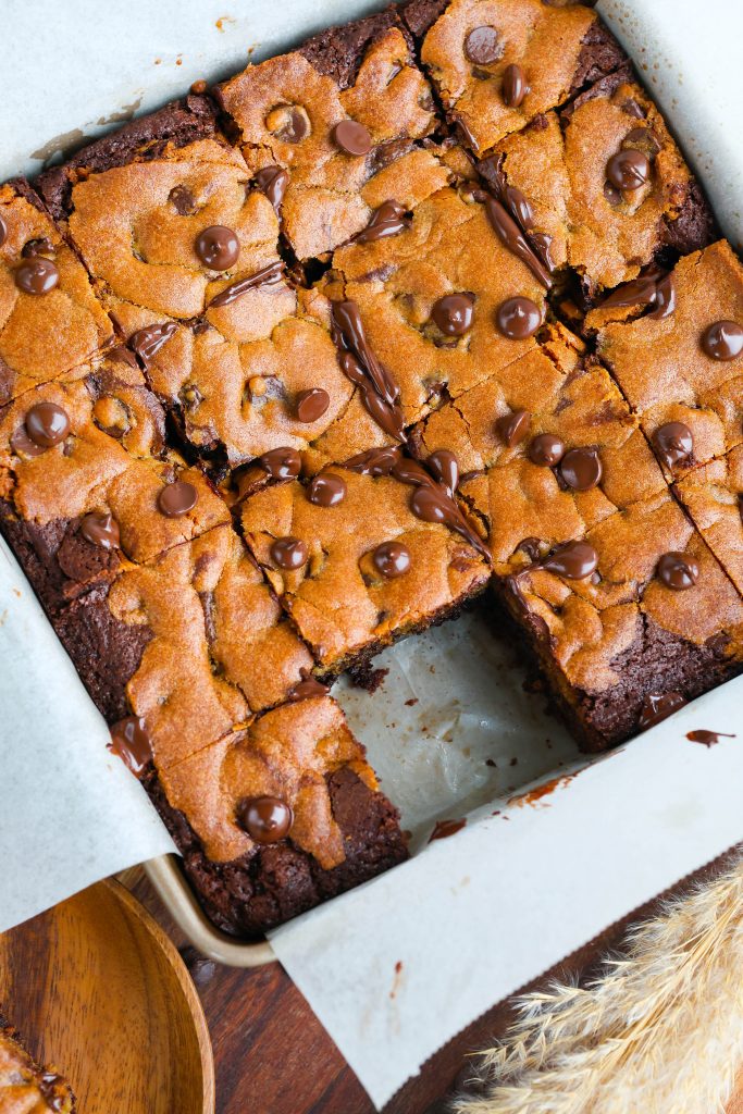 Brownie og cookie