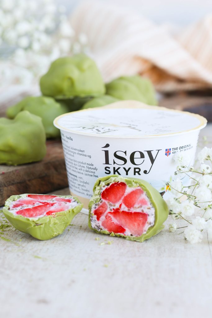 skyrmolar með matcha