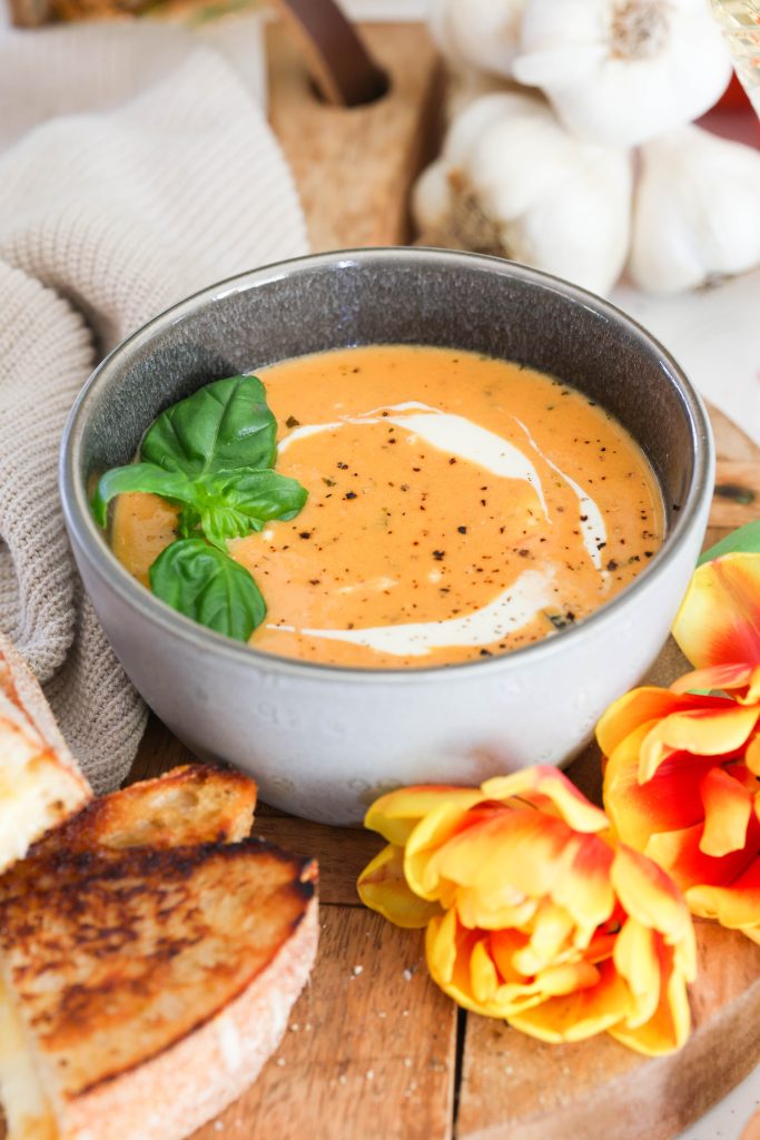 tomato soup and grilled cheese