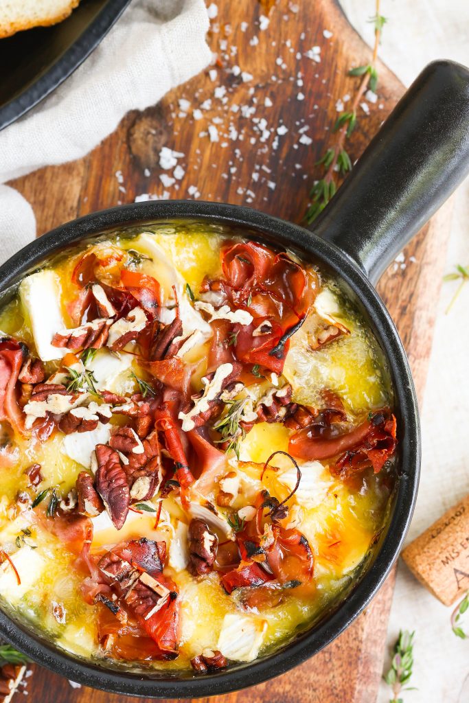 Bakaður brie ostur með hráskinku