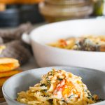 spaghetti með ostakubb